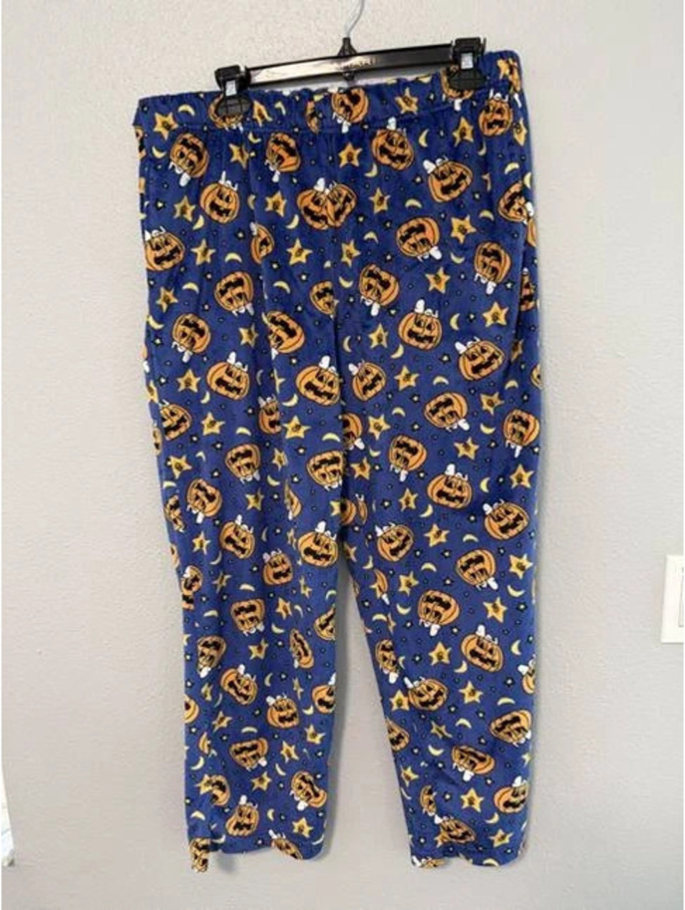 #6087 Peanuts Halloween Snoopy Print Pajama Lounge Pants XL
